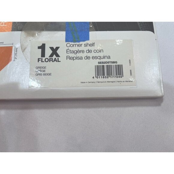 Schluter Systems Shelf-E Floral Grieve Triangular Corner Shelf SES2DFTSBG - Picture 3 of 5